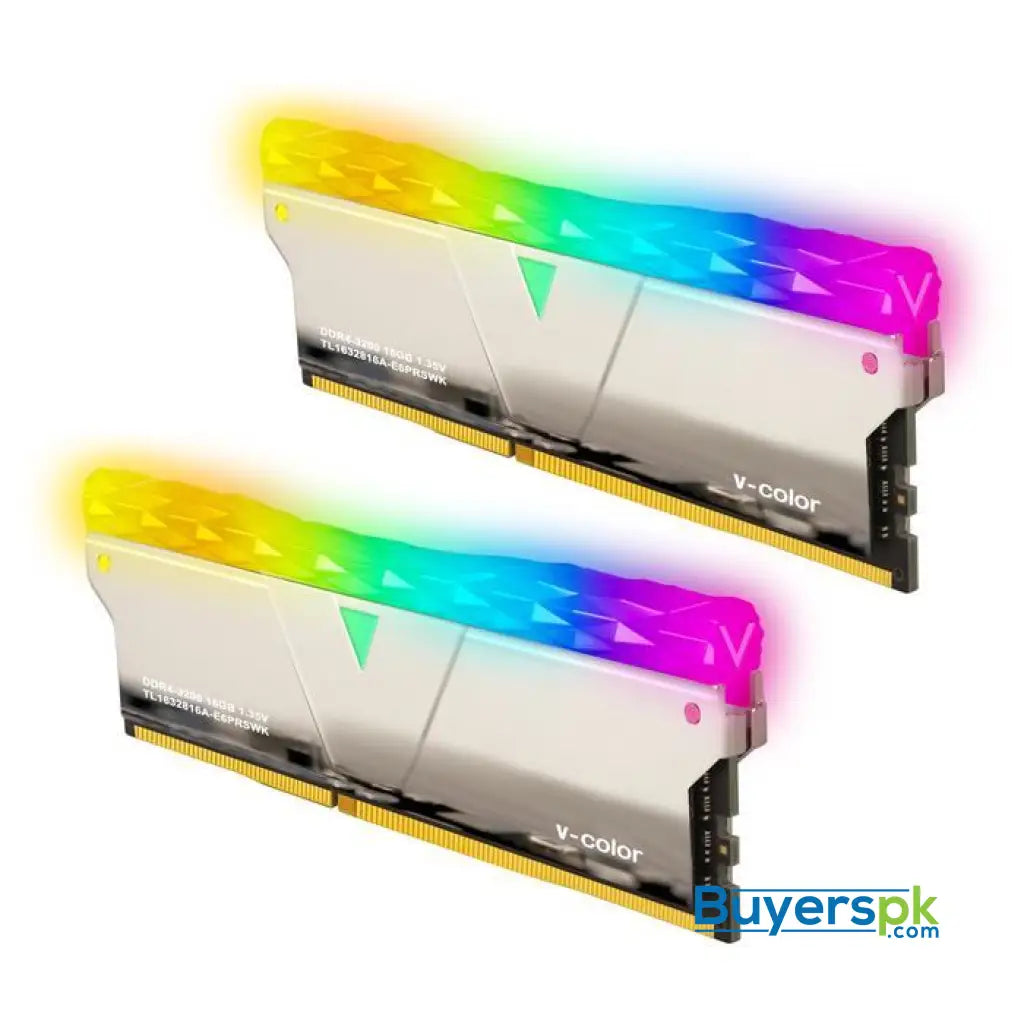 V-color Prism Pro Rgb 16gb (8gbx2) Ddr4 Dram 4133mhz Gaming Memory Ram - Silver - RAM Price in Pakistan V-color Prism Pro Rgb 16gb (8gbx2) Ddr4 Dram 4133mhz Gaming Memory Ram - Silver - RAM Price in Pakistan